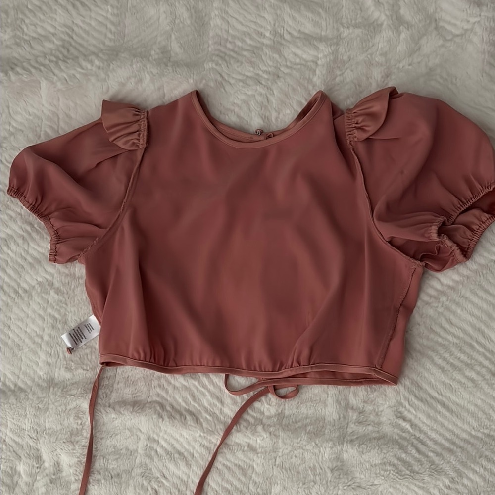 Perfect Pink Cropped Blouse - Picture 6 of 13